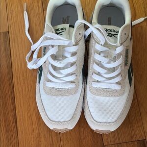 Reebok White and Tan Athletic Shoes